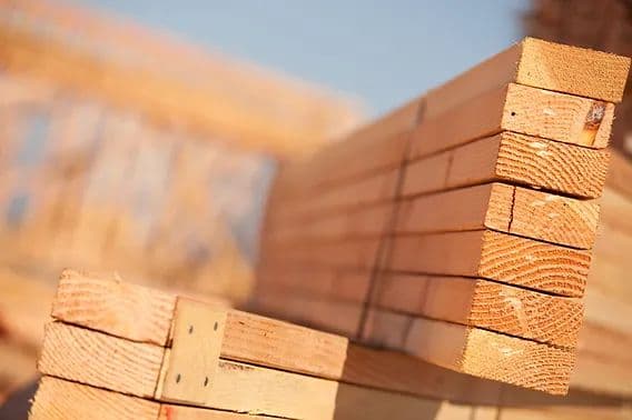 Apilamiento de madera, lista para ser cortada y trabajada.
