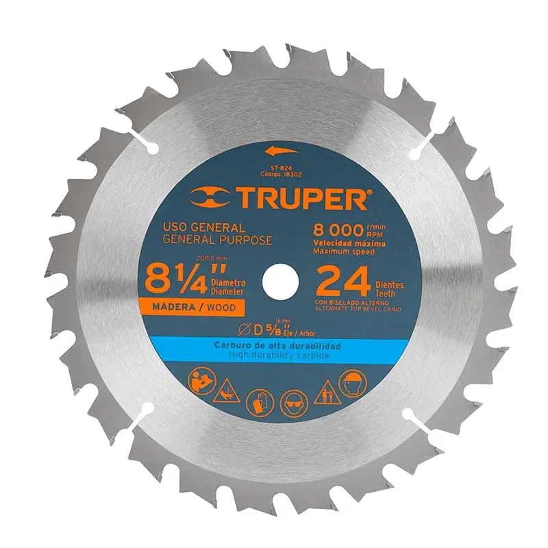 Disco de corte Truper, perfecto para cortes en madera.